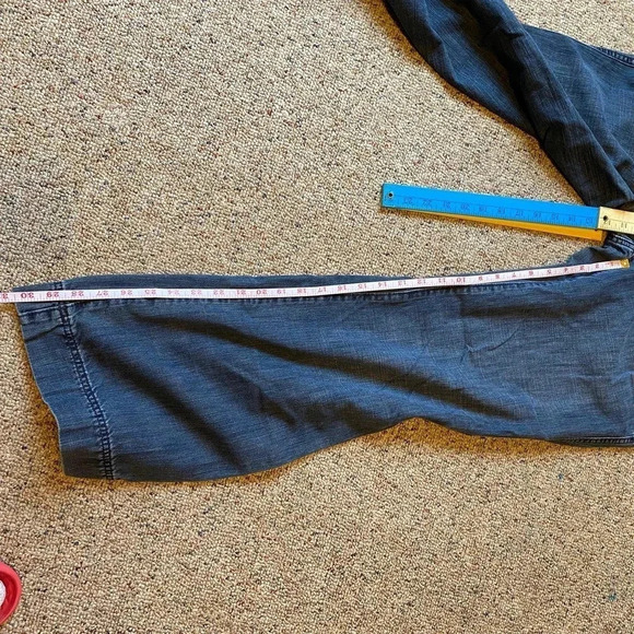Banana Republic Cotton Flared leg Blue Jeans Women Size 8 Pockets - Picture 4 of 9